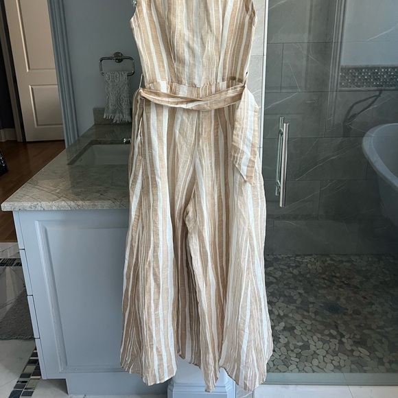 Cult Gaia Sybil Striped Jumpsuit Natural Multi Stripe - Picture 9 of 12